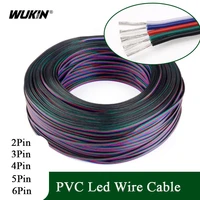 1510m 2pin 3pin 4pin 5pin 6pin pvc led wire cable 22awg 20awg 18awg for led light connector extension electric wire cable