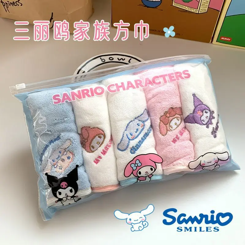 Набор из 5 полотенец Sanrio Cinnamoroll и Kuromi MINISO