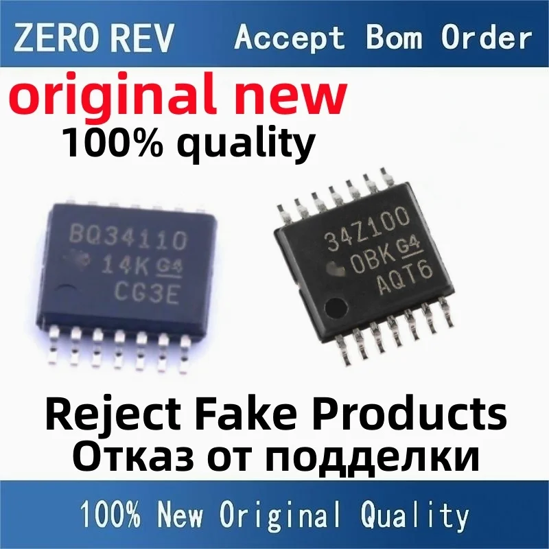 1-5 шт., новинка 100%, BQ34110PWR, BQ34110, флэш-память 34Z100, флэш-память TSSOP14, новые оригинальные чипы ic
