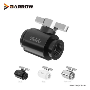 Водяной клапан Barrow для жидкостного охлаждения на заказ, Яркая Серебряная ручка G14 дюйма, резьбовое запечатывание, водяные фитинги, универсальное использование, стандартный