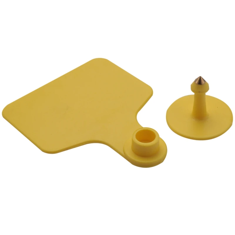 

100 шт. Ушные бирки для коров и крупного рогатого скота из ТПУ, знаки без слова, бирки для списка, медные серьги с головкой, идентификационная к...