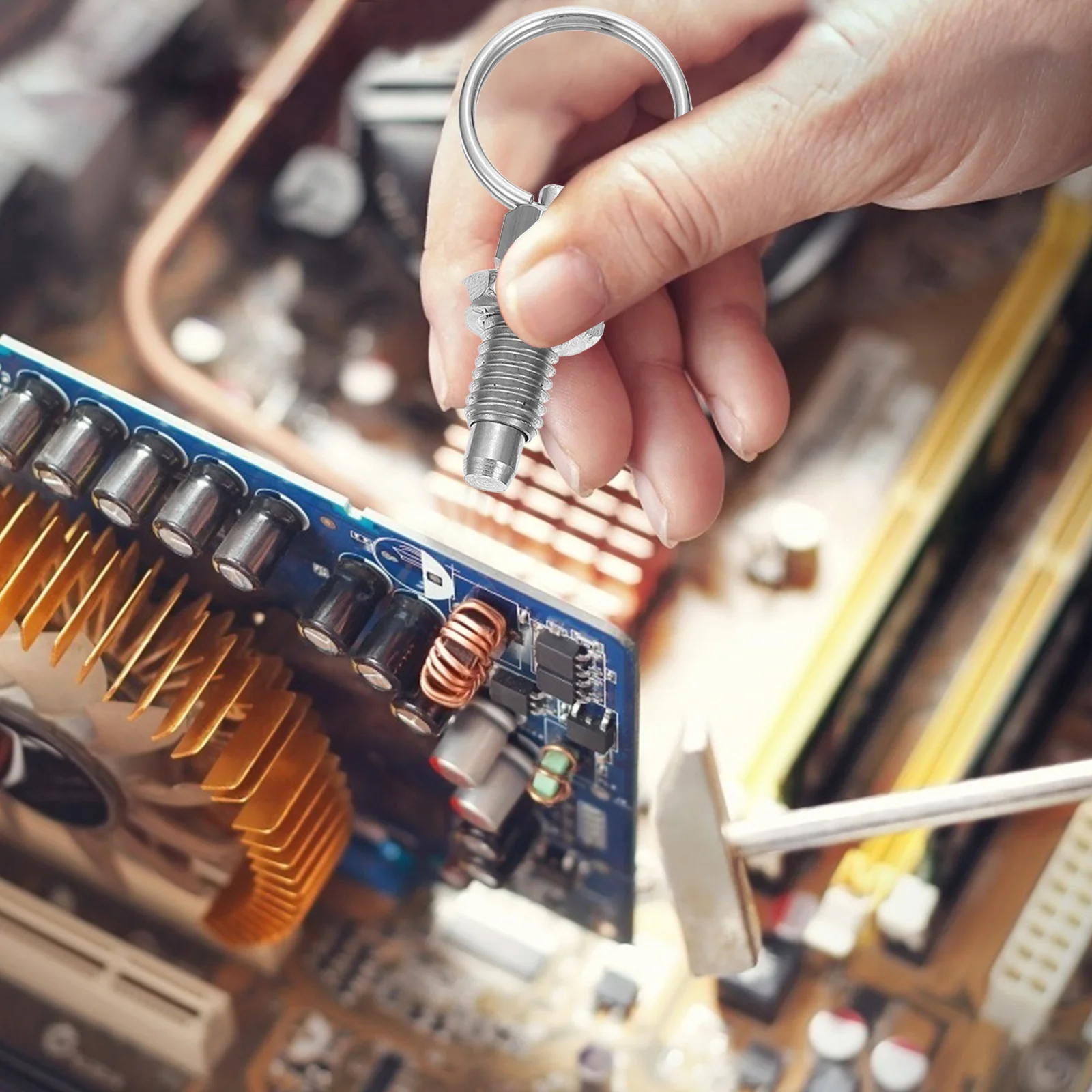 

3pcs Plunger Latches Stainless Steel Retractable Spring Loaded Locking with Pull Rings (Silver)