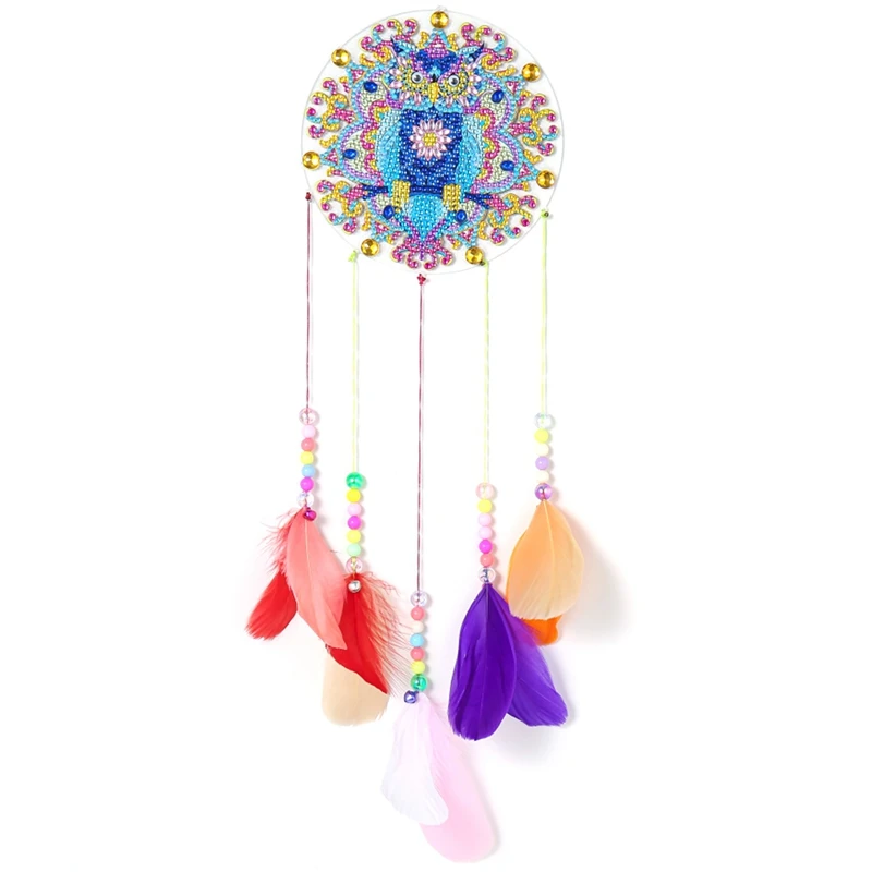 

Алмазная живопись Ловец снов Музыка Ветра набор для двери домашнее настенное украшение Алмазная вышивка набор-птица