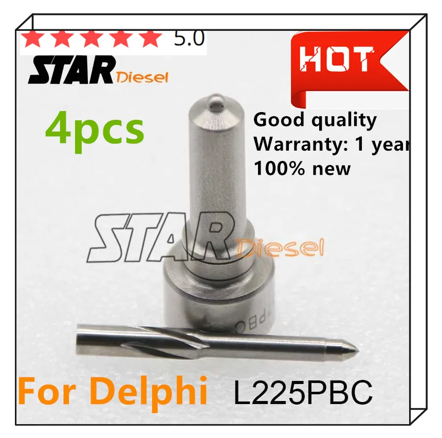 

NEW NOZZLE L225 PBC Injection Spare Parts L 225 PBC Injector Repair Kits L225PBC For DELPHI 4PCS