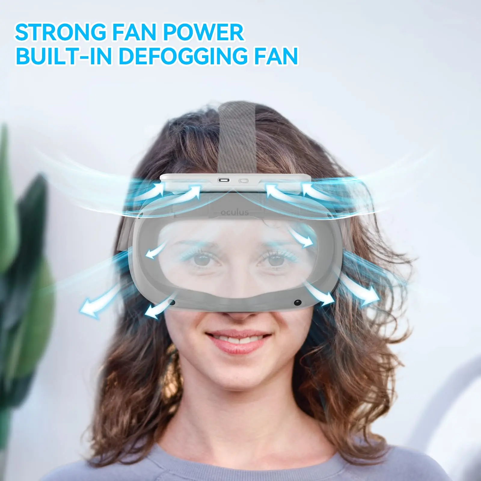 Cooling Fan Radiator for Oculus Quest 2 Fan Cooler Active Air Circulation Relieves Lens Fogging for Oculus Quest 2 Accessories