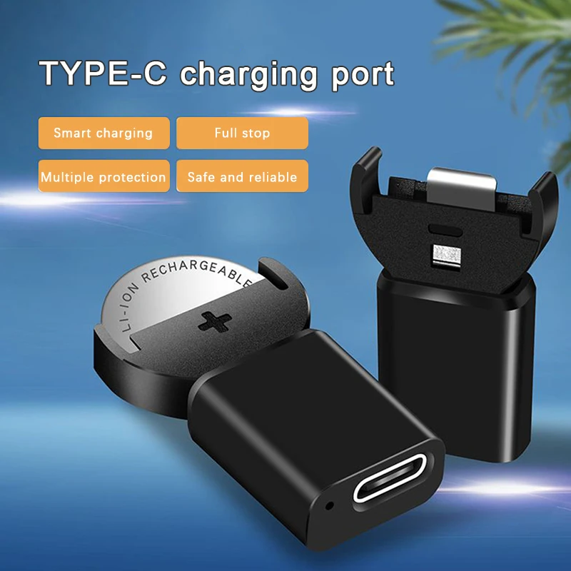 

Button Battery Charger Door Open Reminder Charger Mini Button Battery TYPE-C Joint Mini Smart USB Charger