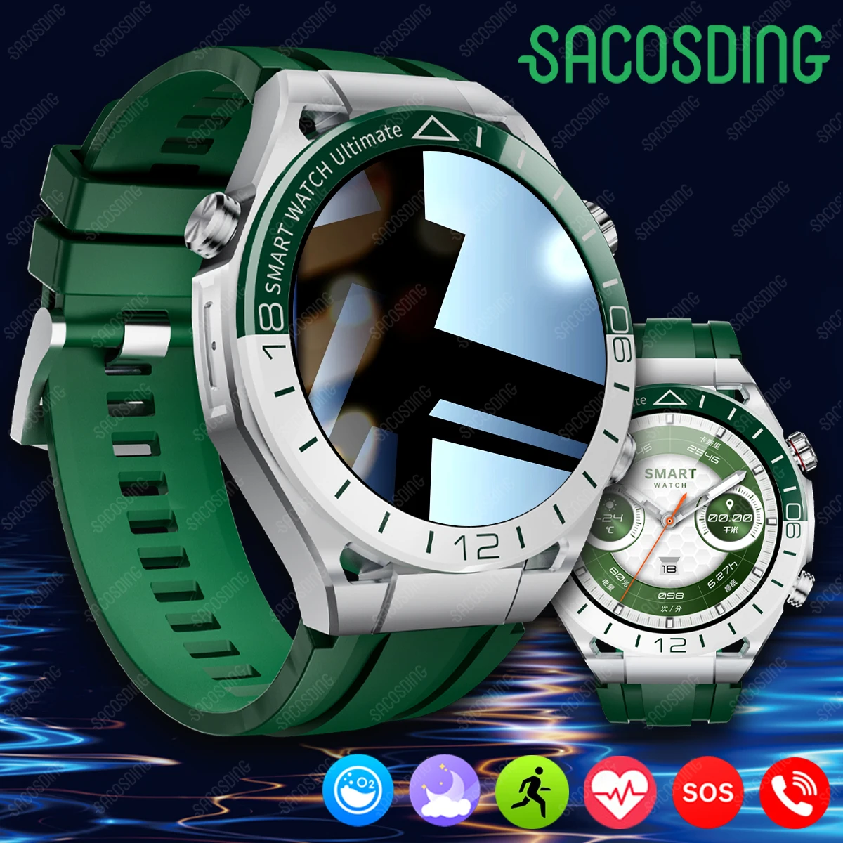 Новинка 2024 года умные часы 1 53-дюймовый HD-экран GPS/SOS/NFC/Bluetooth вызов/сердечный