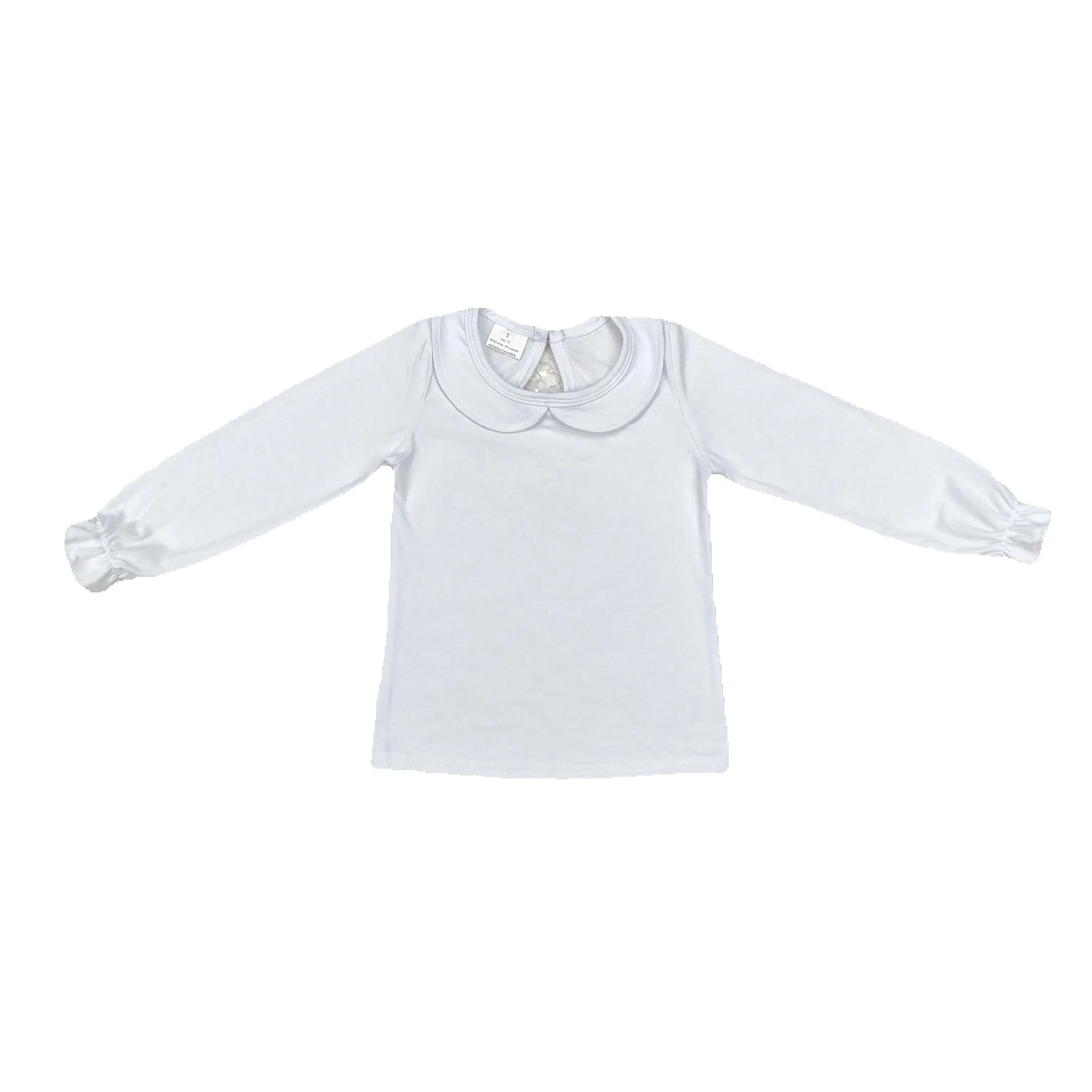 GT0710 Модная детская одежда для мальчиков однотонный белый кукольный воротник с