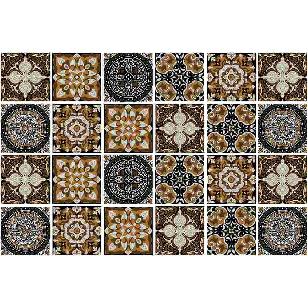 

Tile Sticker Decals Wall Stickers Tiles Adhesive Home Kitchen Peel Stick Vintage Self Removable Backsplash Floor Cupboard