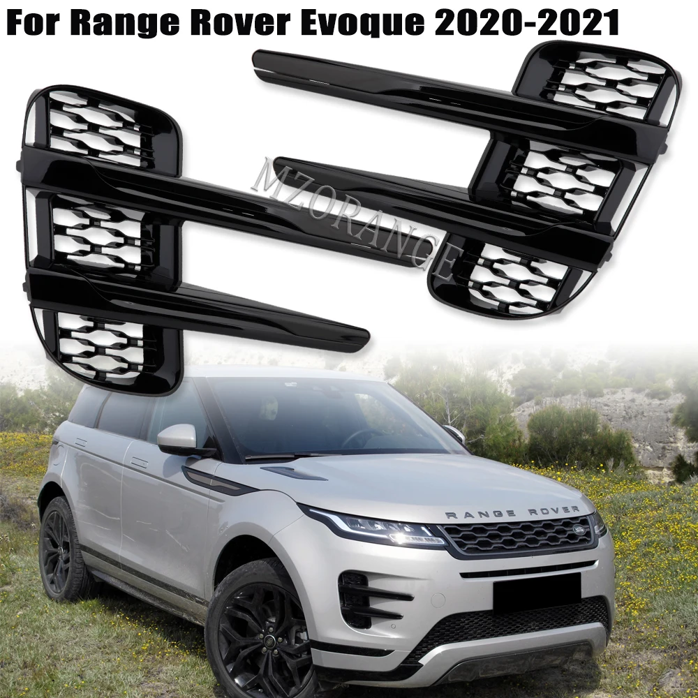 

Для Land Rover Range Rover Evoque 2019 2020 2021, бампер, противотуманные фары, крышка, решетка, полоски для фар, накладка, решетка, автомобильные аксессуары
