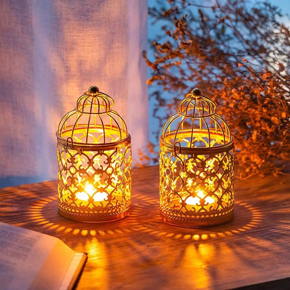 

Home Decoration Party Supplies Wedding Ornament Craft Candelabra Bird Cage Plate Candlestick Tea Light Candle Holder