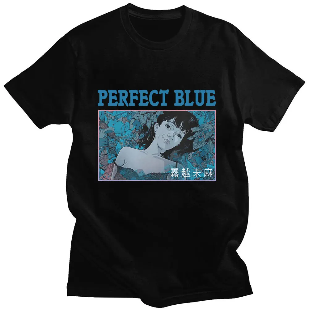 

Perfect Blue Japanese Anime Classic Manga Streetwear Top Summer Short-sleeved 100% Cotton Loose Casual Woman Comfortable T-shirt