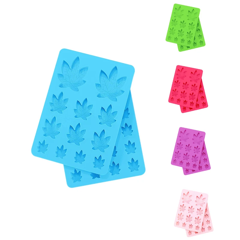 

2 упаковки в виде листьев жевательной ленты, формы для шоколада и кубиков льда