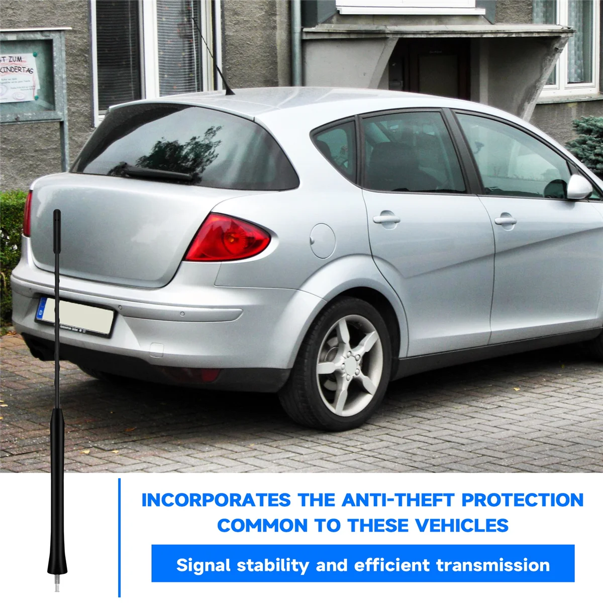 Короткая антенна 30 см для Seat Ibiza 6L 6J Leon 1M 1P Skoda Altea 5P