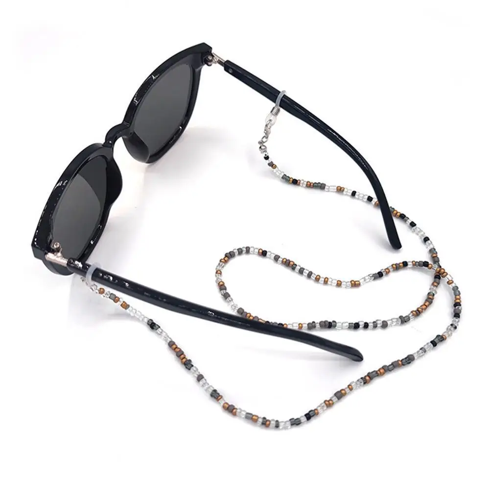 

Портативные модные богемные очки, Женский шнурок с бисером, нескользящая модная цветная цепочка на шею для очков, солнцезащитных очков