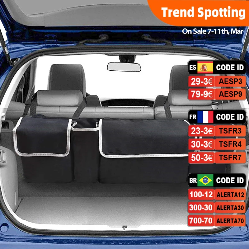 Органайзер для багажника автомобиля регулируемая подвесная сумка хранения на