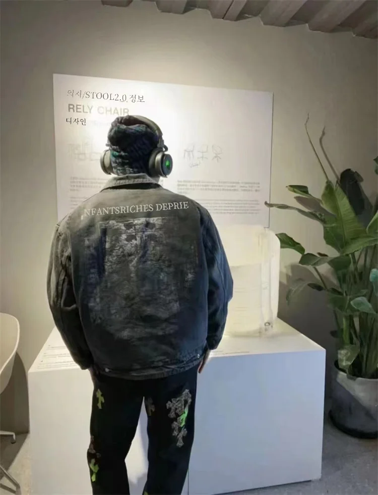 Детский пиджак второй поколения из меланхоли с потертостями