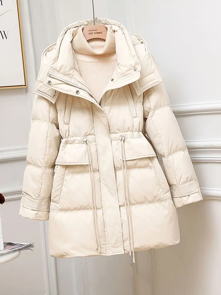 

Women Long Down Jacket New Casual Style White Duck Down Jackets Autumn Winter Coats And Parkas Female Outwear