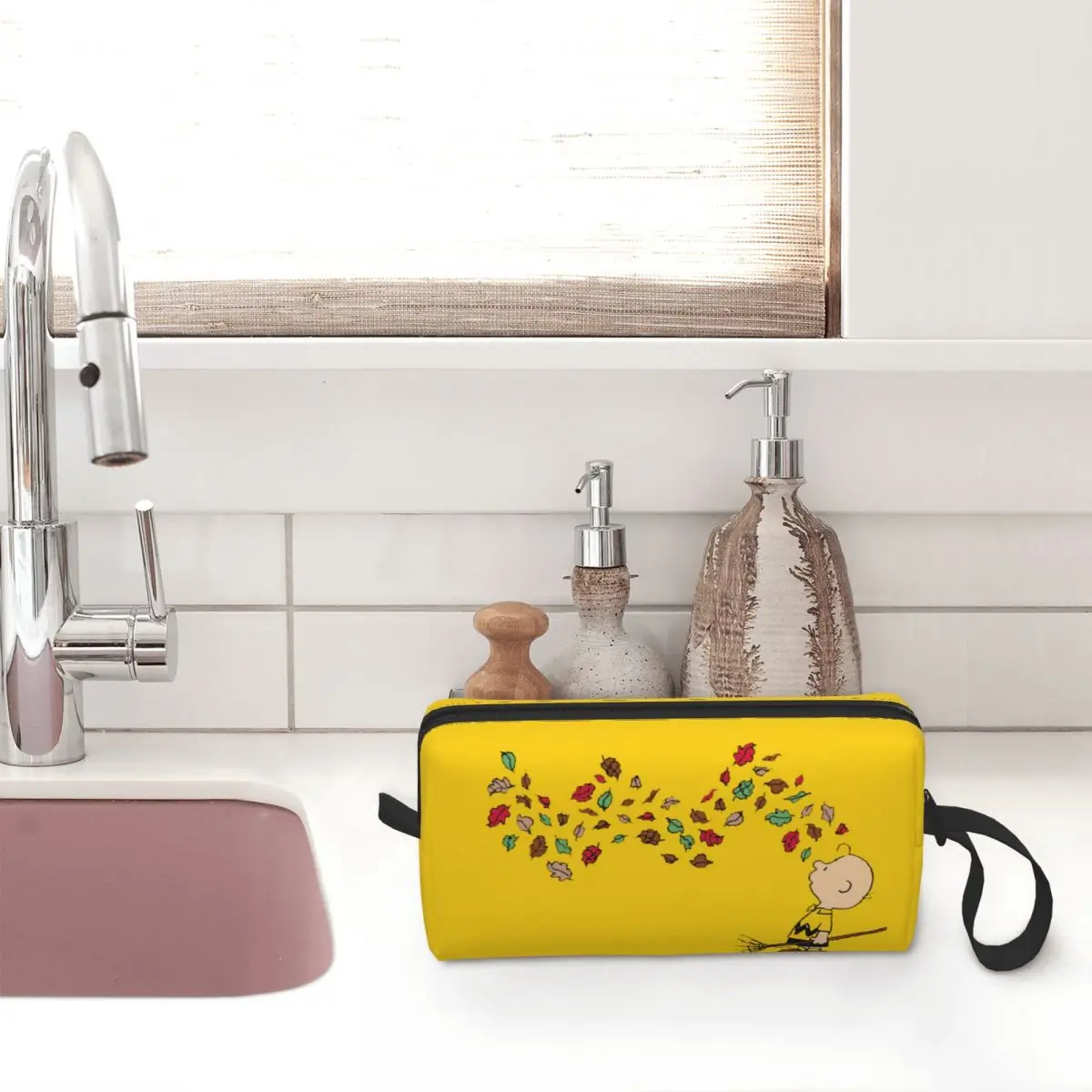 Индивидуальная косметичка с арахисом Чарли Браун рикинг листья женская модная