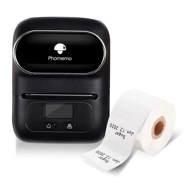 2pcs Phomemo M110 Portable Pocket Label Maker BT Thermal Printer Apply to Clothing,Jewelry,Retail,Mailing,Barcode Label Printer 4