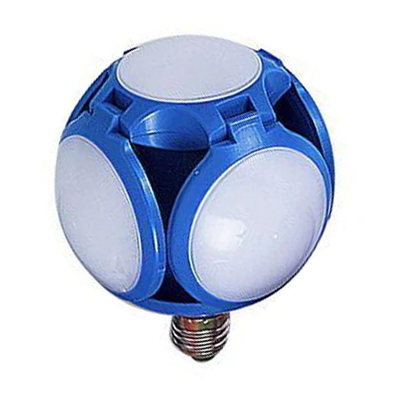 

Adjustable Deformable Football Light LED UFO Ball Bulb E27 Ceiling Bar Lamp for Bedroom Study Living Room Decor Blue