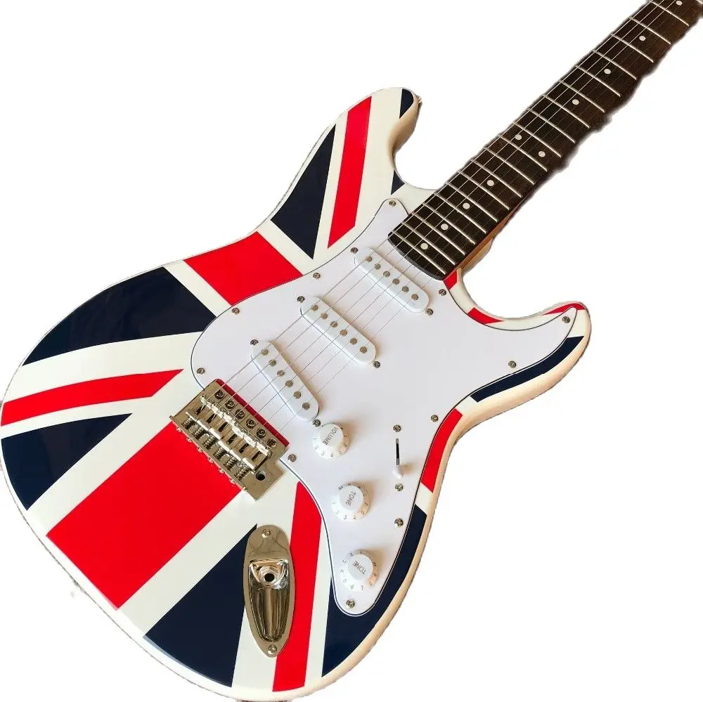 

electric guitar,national flag flame top, Rosewood fingerboard guitarra,handmade 6 stings gitaar