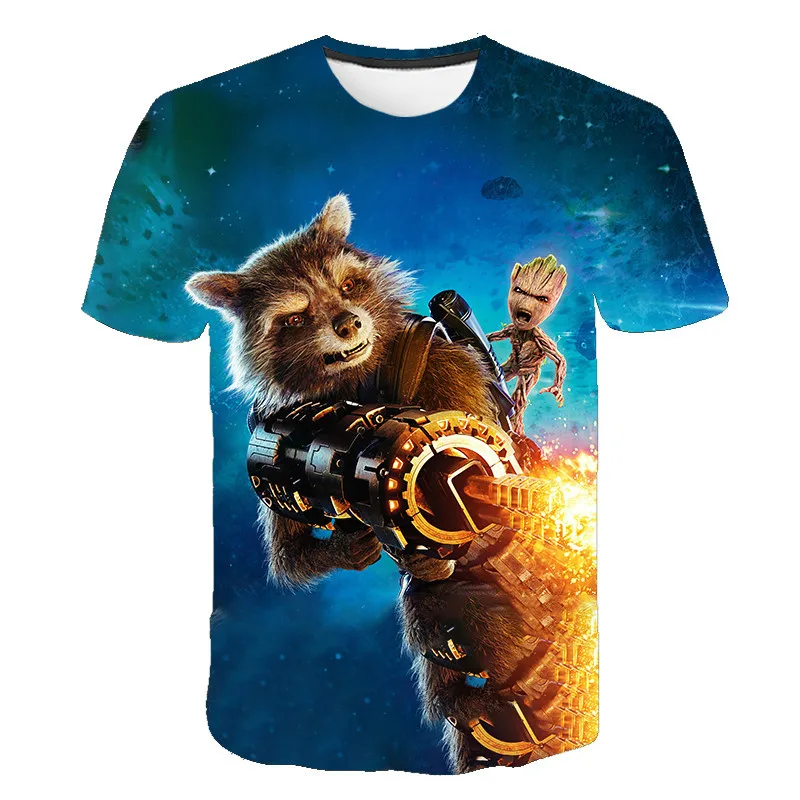 

2023Men's and Women's Short Sleeved T-shirts, Galaxy Guardian 3D Printed Shirt