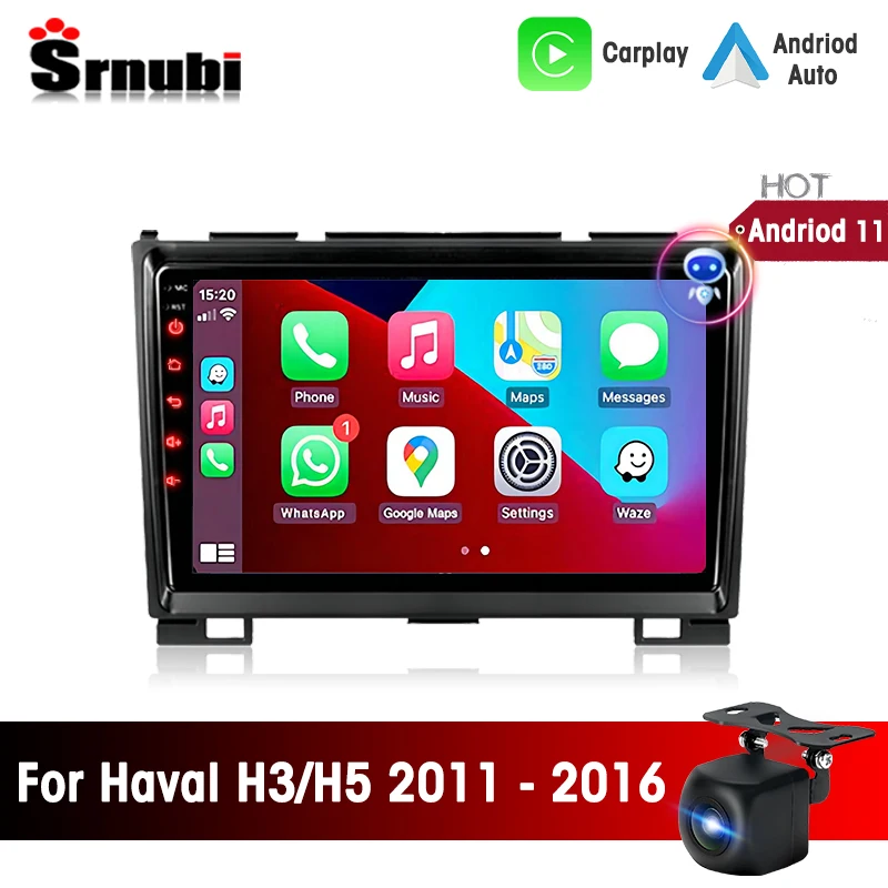 

Srnubi 2Din Android 11 автомобильное радио для Haval Hover Great Wall H3 H5 2011-2016 мультимедийный видеоплеер навигация GPS DVD головное устройство