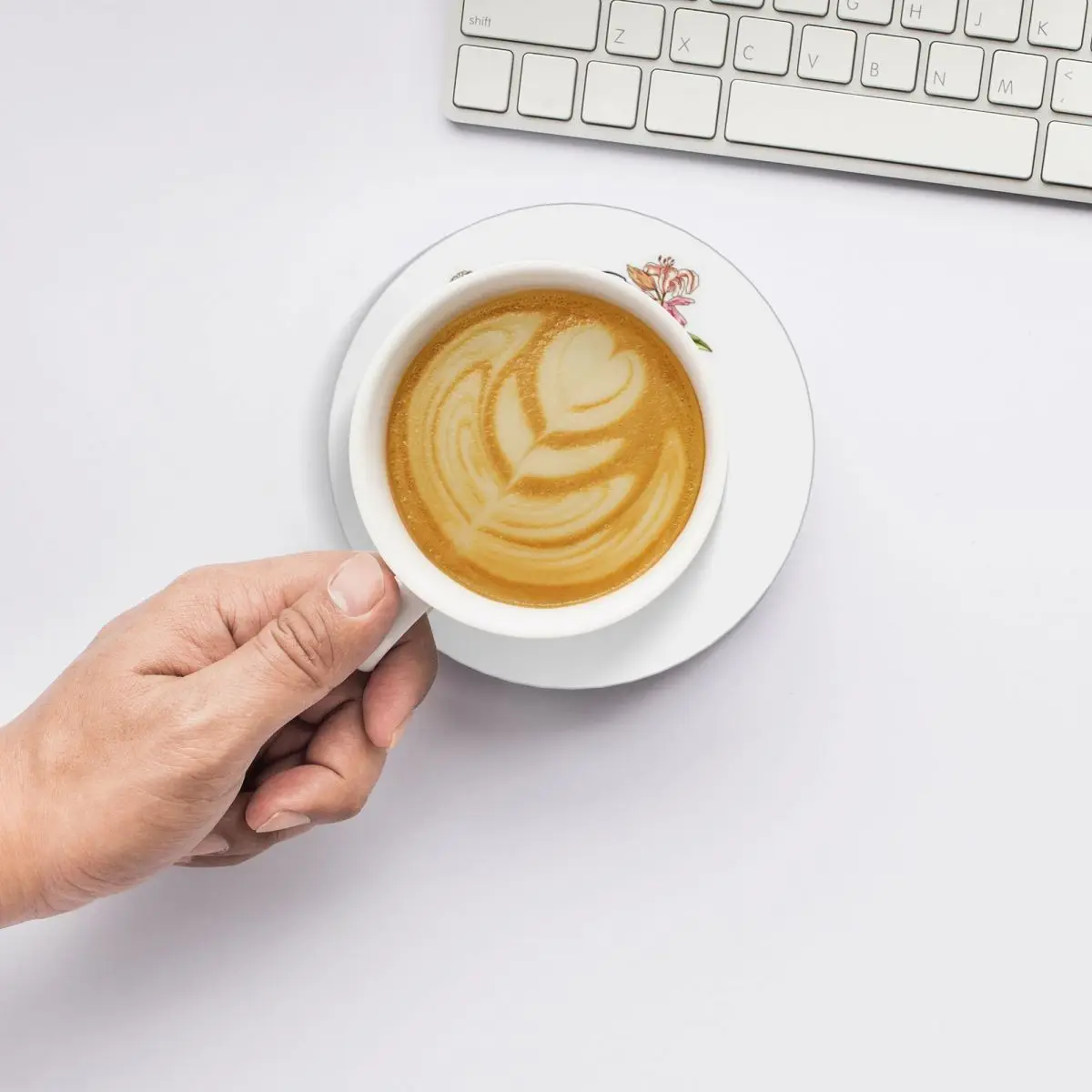 Полосатые фиолетовые керамические подставки Hmong с принтом шляпы (набор из 4 шт.)