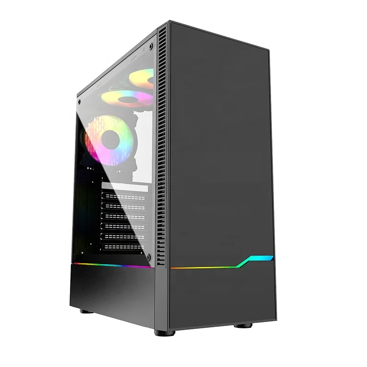 Новейшая левая боковая панель ATX Mid-Tower 0 45 мм со закаленным стеклом правая сторона