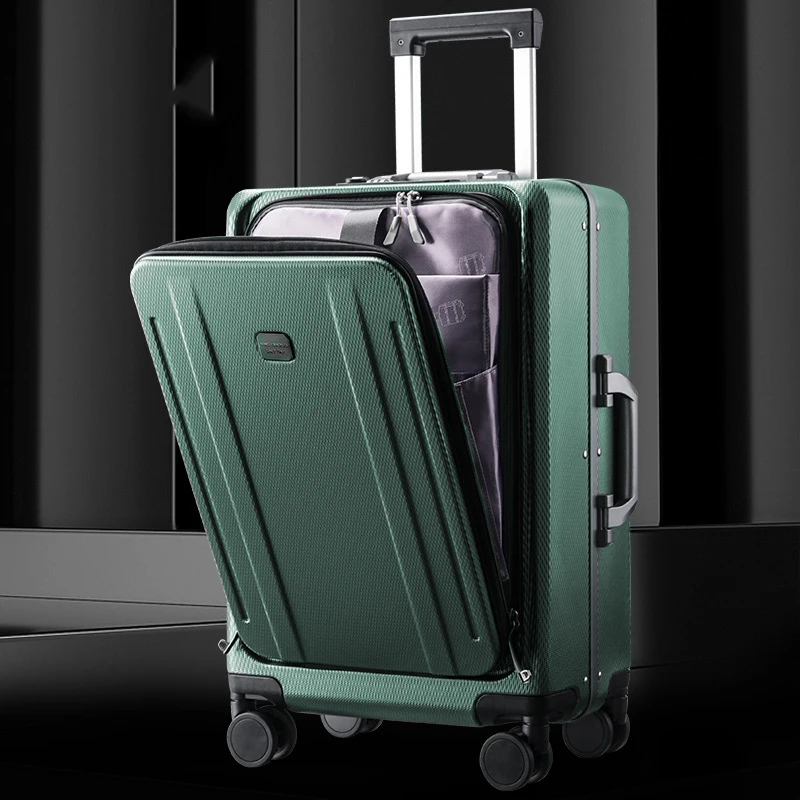 

wheels Business trolley case laptop bag front open travel suitcase rolling luggage S14360-S14370 Morliron