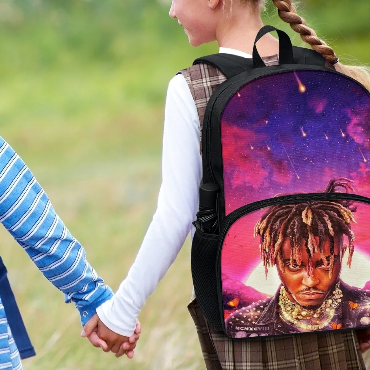 FORUDESIGNS Ju-ice Rapper Singer Print Student Backpack For Boys Girls 3D School Supplies Adults Women Bags Men Laptop Rucksack