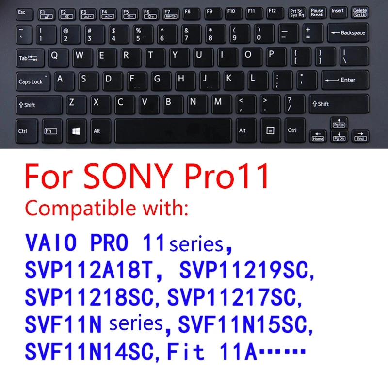 

New Ultra Thin Keyboard Cover Keyboard TPU Protector Skin for SonyVAIO PRO 11 E8BE