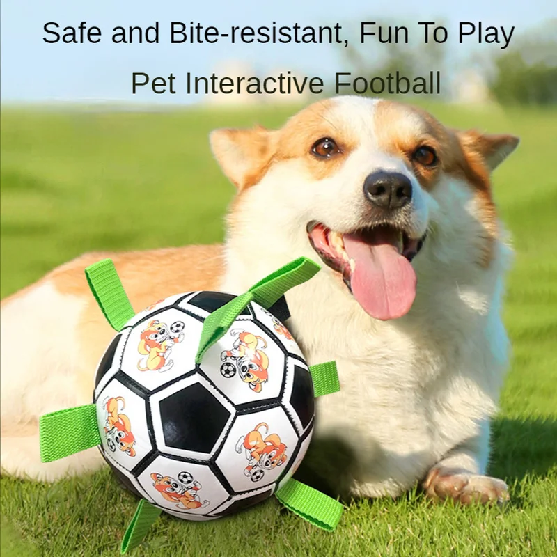 

New Pet Interactive Elastic Football Dog Outdoor Boring Toy Multi-functional Molar Cleaning Bite-resistant Football Dog Toys