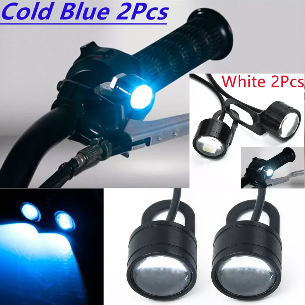 

2pcs Motorcycle Spotlight Ice Blue/white Lens 3 SMD LED 5630 Motorcycles LED Headlamp Spotlight Front Light Headlight