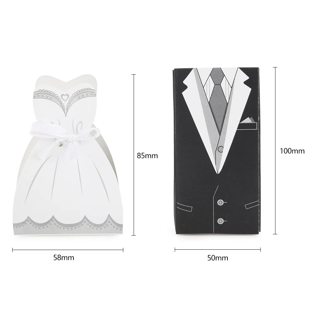 Практичные Свадебные платья для жениха невесты 50 шт. коробка конфет уникальный