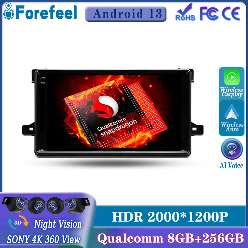 

Android13 Qualcomm Snapdragon For Toyota Prius XW50 2015 - 2020 Car Radio Multimedia Video Player Head Unit Bluetooth NO 2din