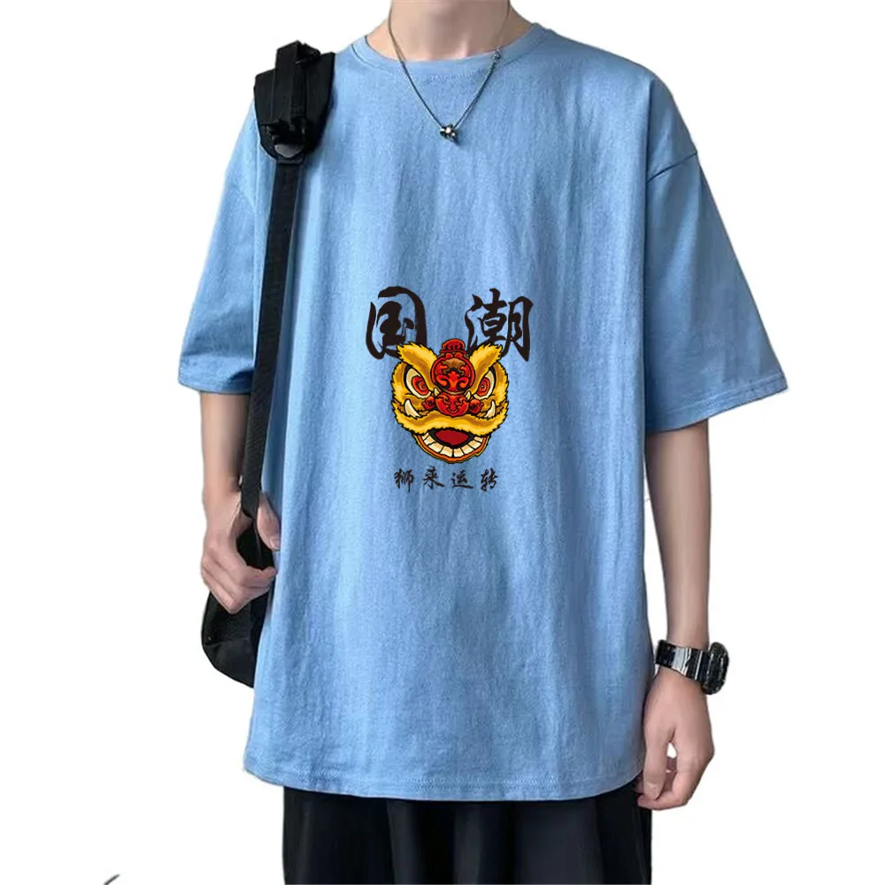 

2022 Summer Fashion New Hip Hop Casual Tops 100% Cotton Men T-Shirts For 50-100KG Short Sleeve T shirts Chinese Streetwear