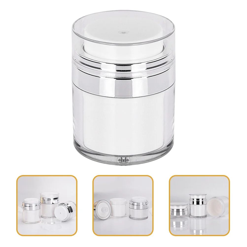

2 Pcs Bottled Moisturizer Pump Jar Cream Lotion For Face Face Push Toiletry Lotion Jars