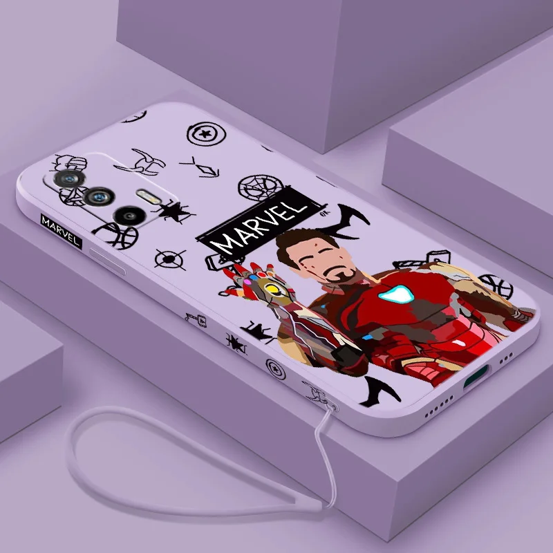 

Marvel Loki iron Man For OPPO Realme 10 9 9i 8i 7i 6S 6i 5i Narzo 50A 50i Prime Pro Plus Liquid Left Rope Phone Case