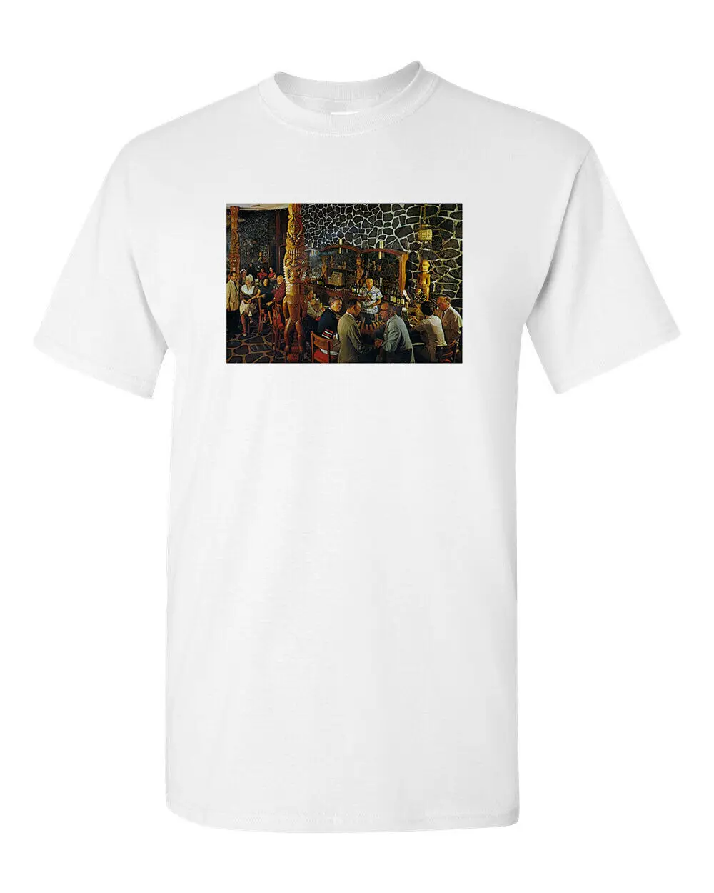 Футболка Tiki в стиле ретро белая хлопковая кружка для бара ресторана № 78 ресторан