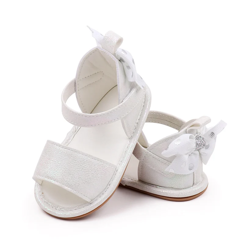 Однотонные туфли для маленьких девочек с бантом обувь принцессы на резиновой