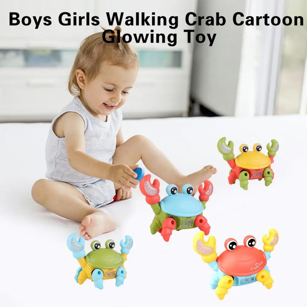 

Interesting Baby Music Toy Cute Crab Plastic Kids Electric Crab Walking Toy Burr-free Electric Crab Toy Children Gift