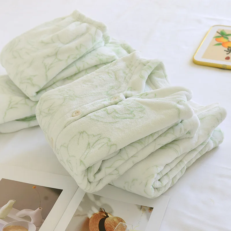 Осенне-зимняя плотная бархатная теплая домашняя одежда нижнее белье пижамы