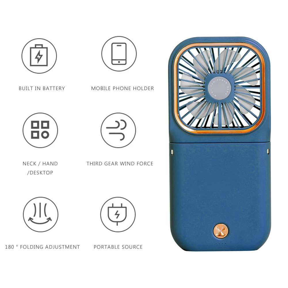 

Portable Mini Fan Folding Handheld Fans USB Rechargeable Adjustable Cooling Fan Air Cooler Home Office Outdoor Travel 2022 New