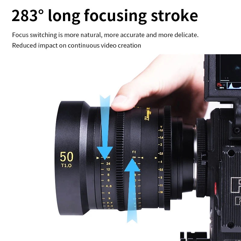 Zhongyi 50 мм T1.0 PL/EF кино объектив с ручной фокусировкой для ARRI RED SONY CineAlta AJA CION
