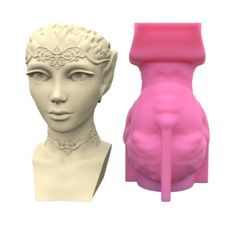 

Flowerpot Epoxy Resin Mold Gypsum Concrete Plaster Plant Holder Silicone Mould DIY Handmade 3D Crafts Decorations Mold