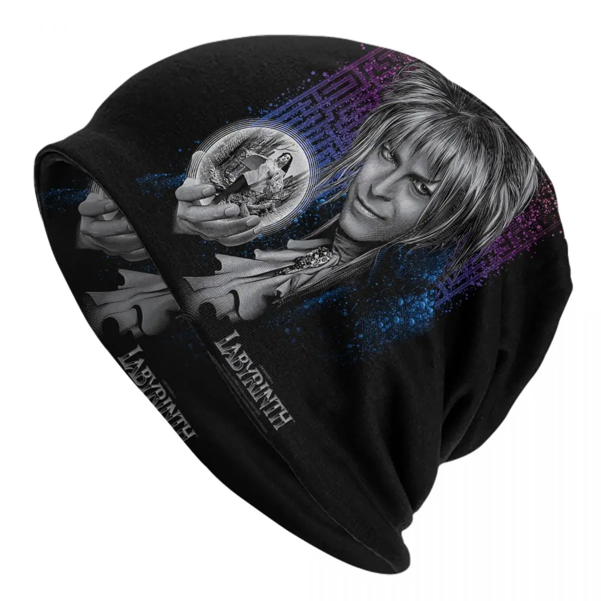 

Labyrinth Skullies Beanies Caps Unisex Winter Warm Knitted Hat Cool Adult Fantasy Adventure Movie Bonnet Hats Outdoor Ski Cap