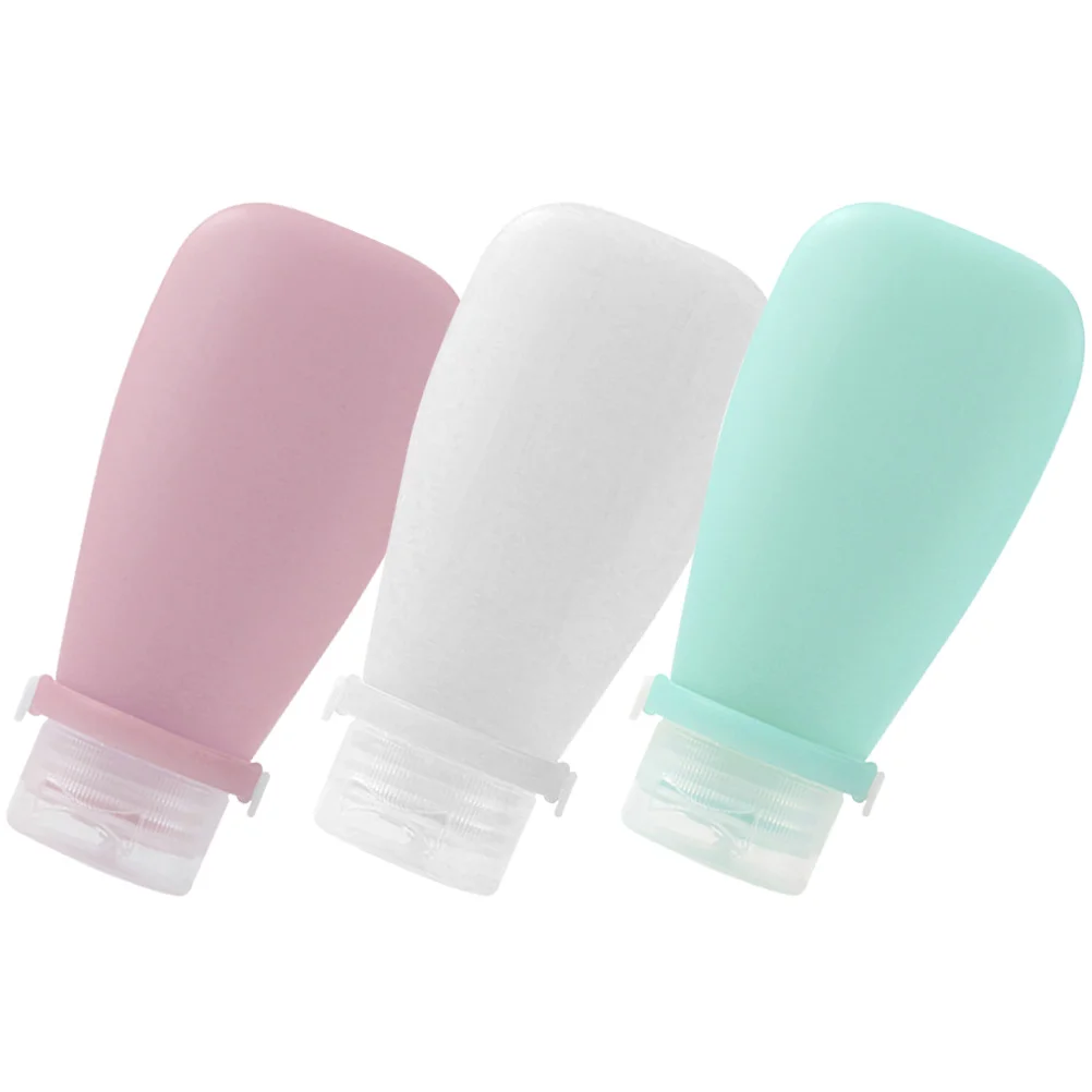 

3 Pcs Travel Bottle Lotion Container Size Toiletries Shampoo Essentials Silica Gel Containers Empty Bottles Toiletry