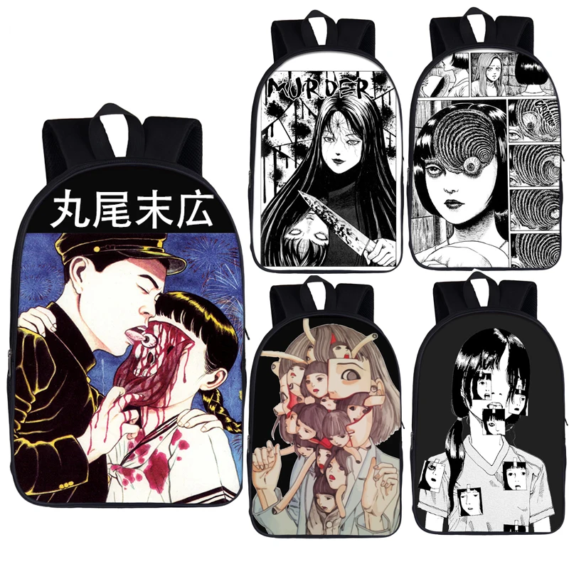 

Japanese Horror Manga Schoolbag Women Men Rucksack Backpack Shintaro Kago Junji Itou Backpacks For Teenage Girls Boy Book bags